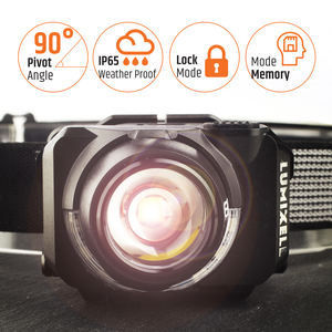 Lampe frontale LED Série Eclipse 300/450/600 Lumens, Alimentation hybride pile sèche ou Li-ion, Flash rouge pour la sécurité en chasse, Vente en gros - Product Image 6