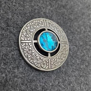 Broche Escocés de Kilt con Diseño de Cuadros y Piedras Variadas, Acabado Plateado Antiguo, 3 Pulgadas, Venta al por Mayor de Fábrica 2026 - Product Image 5