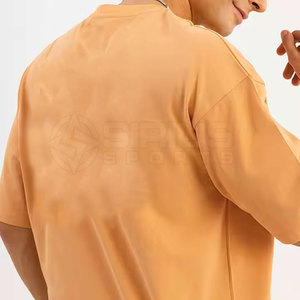 เสื้อยืดโอเวอร์ไซส์ผ้าฝ้าย 100% รุ่นใหม่ พิมพ์โลโก้ตามสั่ง เป็นมิตรกับสิ่งแวดล้อม แห้งเร็ว สไตล์สตรีทแวร์ สำหรับผู้ชาย สีพื้น ทนทาน - Product Image 4