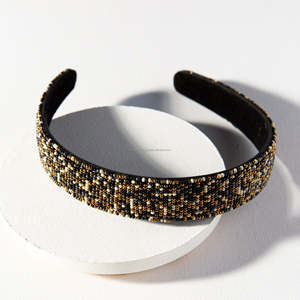 Bandeau de perles de rocaille colorées Bandeau de perles de verre vibrantes pour les filles Beau couvre-chef - Product Image 2