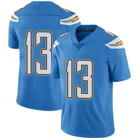 Jersey Sublimasi American Football Bermotif Logo Depan Bernapas Lengan Pendek Perlengkapan Latihan