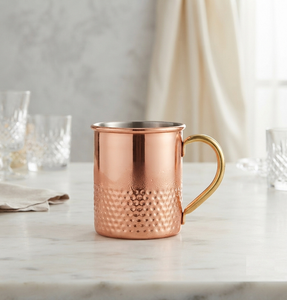 Tazas de Cobre para Cocina, Hechas a Medida, de Cobre Puro, Base Martillada, Mayorista, Exportador, Vaso para Servir Agua - Product Image 1