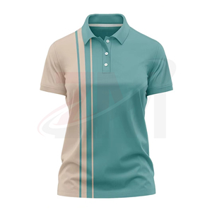 Polo en coton uni pour femme, manches courtes, coupe ajustée, tissu respirant et doux, pour un usage quotidien décontracté en été - Product Image 2