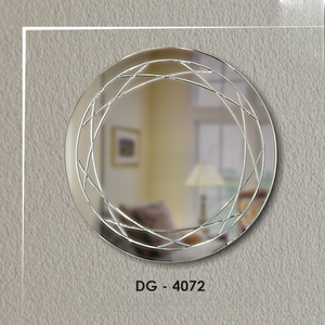 Easy to Install Frameless Wall-Mounted Designer <b>Mirror</b> With V-groove Design - Product Image 1