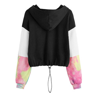 Custom Design <b>Winter</b> Crop <b>Top</b> Hoodies Casual Warm Front Logo Fleece Fabric Eco-Friendly Quick Dry - Product Image 2