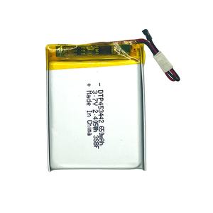 Hotsale personnalisé 3.7V Batteries Lithium ion rechargeables Pack Batteries Lithium polymère batterie Lipo 453445 3.7V 650mAh - Product Image 1