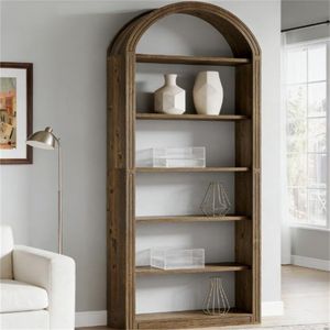 Libreria in Legno ad Arco Alto con Scaffale Portaoggetti per Organizzazione e Esposizione di Libri per Bambini e Adolescenti - Product Image 3