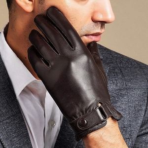 Premium Winter Windproof <b>Sheepskin</b> Leather <b>Gloves</b> for <b>Men</b> Women Outdoor Driving Fashion Warm Soft Genuine Leather Hand <b>Gloves</b> - Product Image 4
