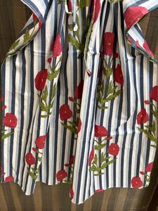 Vestido Kaftán Maxi de Algodón con Estampado Floral y Cuello en V para Mujer, Transpirable y Ecológico, Ideal como Kimono de Playa o Traje de Baño Boho de Verano - Product Image 6