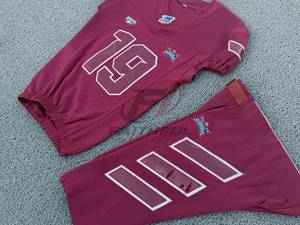 Custom American Football Uniform Set Team Jersey Pants 100% Polyester Sublimation Printed Elastic Waist Custom Football Gear - Product Image 2