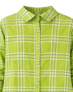 Vestido Camisero Largo a Cuadros Verde Personalizado para Mujer, Vestido Midi Casual a Cuadros con Botones, Fabricante Mayorista Personalizado - Product Image 3