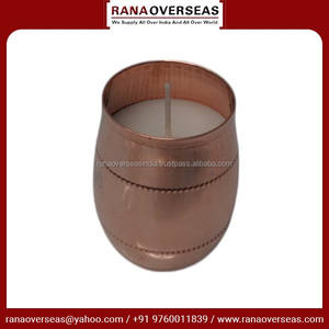 เทียนอโรมาเธอราพีระดับพรีเมี่ยมในโถทองแดงที่ทันสมัยเหมาะสำหรับทุกโอกาสมีจำหน่ายในขนาดและดีไซน์ต่างๆ - Product Image 6