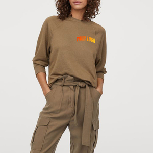 Sudaderas y Hoodies Extra Grandes de Cuello Redondo para Mujer, Personalizadas con Logotipo, de Poliéster/Algodón, Lavado Ácido, Sudaderas Gruesas de Invierno - Product Image 5