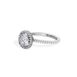 Round Cut Diamond Engagement Ring Women's Prong Setting Floral Style IGI Certified - Product Image 4