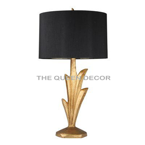 Golden Aluminum Metal Leafy Design & White Marble Base Classic Lightening Table <b>Lamp</b> Hotels And Wedding Best <b>Cheap</b> Piece - Product Image 3