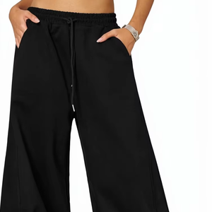 Pantalon de survêtement unisexe tendance pour homme, 480 g/m², 100 % coton, grande taille, coupe ample, jambe large, taille mi-haute - Product Image 1