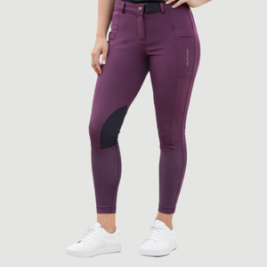 กางเกงขี่ม้าพรีเมียมพร้อมแผ่นรองเข่าแบบพลัม - Product Image 6