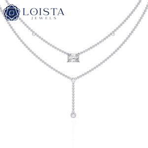 Collar de Lujo Europeo Americano de Alta Gama con Diamantes Completos, Colgante de Moda Sencillo, Cadena de Clavícula de Tendencia, Estilo Celebridad Online - Product Image 1