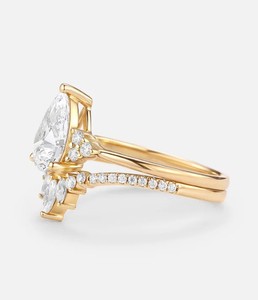 18K Gold Plated 925 Sterling Silver Pear Cut Bridal Moissanite Engagement Wedding <b>Ring</b> <b>Dainty</b> Jewelry for Women - Product Image 4