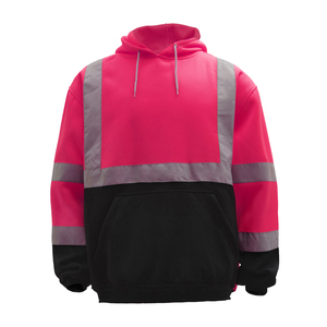 Sweat à capuche de travail haute visibilité imperméable de qualité supérieure à manches longues avec bande réfléchissante, service OEM - Product Image 1