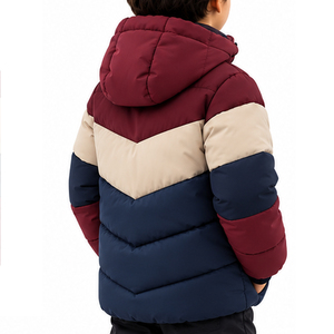 Kinder Kapuzen-Steppjacke Maßgeschneiderte Winterkleidung für Modegeschäfte OEM ODM Bestellungen und Exportlieferung Individuelles Design Individuelle Größenanpassung - Product Image 3