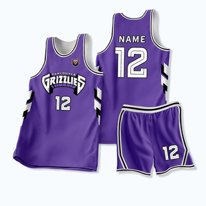 Conjunto de Uniforme de Baloncesto Personalizado de Alta Calidad, Jersey y Pantalones Cortos Transpirables de Poliéster con Logotipo Personalizado - Product Image 1
