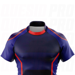 Maillot de rugby personnalisé pour homme, manches courtes, col rond, sublimation, qualité supérieure, vêtements de sport - Product Image 4
