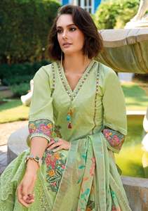 Women's Cotton <b>Chikankari</b> Worked Kurti with Bottom Dupatta Premium Collection Made in India Wholesale Rate - Product Image 2