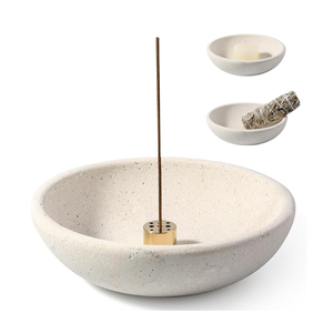 Travertine <b>Incense</b> <b>Holder</b>, <b>Incense</b> <b>Holder</b> for Sticks Handmade <b>Incense</b> Burner Travertine Ash Catcher for Meditation Yoga Gift - Product Image 3