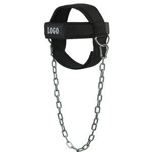 Customise Heavy Duty Neck Trainer Harness, Weight Training Dipping Head Harness Strong Chain Made of Premium Nylon <b>Strap</b> <b>Webbing</b> - Product Image 1