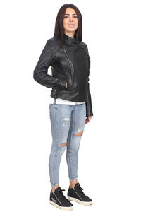 Nuevas Chaquetas de Cuero para Motocicleta para Mujer, Chaqueta Negra con Cremallera para Mujer, Talla Grande, Abrigo de Otoño para Mujer - Product Image 3