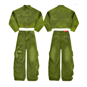 Conjunto Deportivo Informal Transpirable con Estampado, Sudadera con Capucha y Cremallera Completa Negra, Pantalones, 100% Algodón, Corte Regular, Unisex para Adultos - Product Image 4