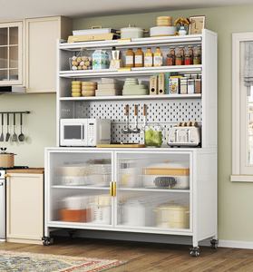 Buffet de rangement moderne pliable en acier galvanisé étanche, autoportant pour cuisine - Product Image 5