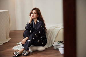 ชุดใส่นอนของผู้หญิงชุดใส่ในบ้านใส่สบายน้ำหนักเบา - Product Image 4