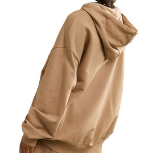 Vente en gros de survêtements de jogging personnalisés surdimensionnés de couleur unie deux pièces ensemble de survêtements unisexe 2026 - Product Image 5