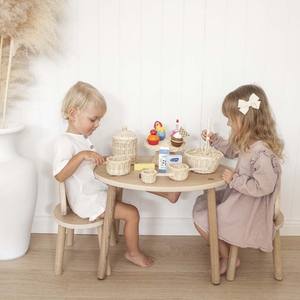 Mini cuisine, ustensiles de cuisine et jouets pour servir des gâteaux, ensemble de jouets en rotin pour jeux de rôle, cadeaux pour filles de maternelle - Product Image 6