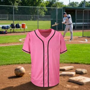 Maillot de baseball/softball vert lime pour homme, col en V, manches courtes, uni, sublimé, 100 % polyester 240g, uniforme d'équipe personnalisé - Product Image 2