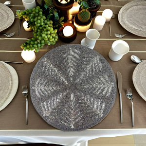 แผ่นรองจานลูกปัดทำด้วยมือปักลายจักรวรรดิโรมันโบราณเหมาะสำหรับการตกแต่งงานแต่งงานและงานเลี้ยง - Product Image 2