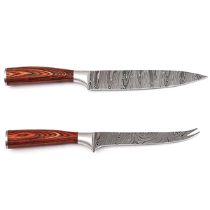Damascus Steel Kitchen <b>Knife</b> <b>Set</b> Professional Chef Cooking Collection for Meat Vegetable Fruit Bread and General Kitchen use - Product Image 3