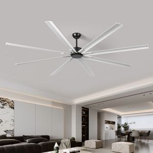 Ventilatore da Soffitto Reversibile da 96 Pollici con Motore DC, 8 Pale in Alluminio a Doppio Strato, 6 Velocità Silenziose, Luce e Telecomando Inclusi - Product Image 1