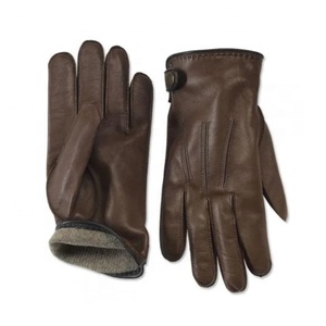 Unisex Winter Full Hand Genuine Sheepskin Leather <b>Touchscreen</b> <b>Gloves</b> Soft Warm for Cycling Outdoor & Casual Use Pakistan - Product Image 6