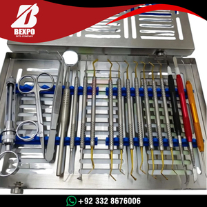 Kit de Cirugía de Implantes Dentales de 17 Piezas con Estuche, Juego de Herramientas Orales Periodontales - Product Image 2