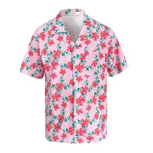 เสื้อฮาวายลายทรอปิคอลแบบสั่งทำ เสื้อชายหาดแขนสั้นติดกระดุม เสื้อลำลองฤดูร้อน สั่งผลิตแบบซับลิเมชั่น ขายส่ง OEM - Product Image 6