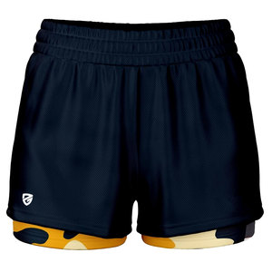 Pantalones Cortos Deportivos de Lona de Doble Capa para Hombre, de Secado Rápido, Transpirables, con Cierre de Cordón, para Entrenamiento de Verano, Gimnasio, Compresión - Product Image 1