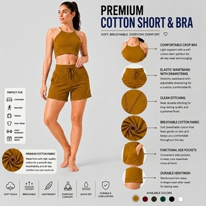 Ensemble haut court sans manches léger et short à taille haute avec cordon de serrage pour femmes, idéal pour un style estival confortable - Product Image 6