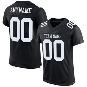 Wholsale Direct Industry Best Selling Custom <b>Black</b> <b>White</b>-Cardinal Mesh Authentic <b>Football</b> Jersey - Product Image 1