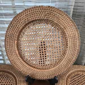 Trending Pattern 2026 Selling Rattan Charger Plate <b>Table</b> Top Decoration Plate Made by Indian Artician By UO Indian Manufacturer - Product Image 4
