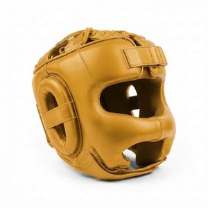 Protector de Cabeza para Sparring de Marca Personalizada Directo de Fábrica, Casco de Boxeo de Cuero Vacuno Genuino para Entrenamiento de Artes Marciales - Product Image 4