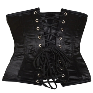 Robe moulante vintage en satin noir avec fermeture boutonnée, col carré, manches courtes, tenue élégante pour club, tenue pour femmes adultes - Product Image 4