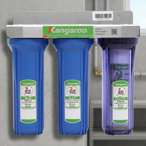 Sistema de Filtración de Agua por Ósmosis Inversa Kangaroo de Acero Inoxidable, Manual, de 3 Etapas, Ecológico, PP1/GAC/PP5, 100 GPD - Product Image 5
